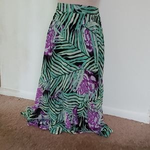 Eva Mendes Tropical Maxi Skirt